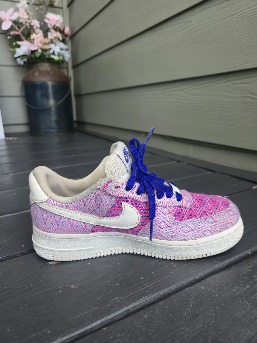 Nike Air Force 1 Low Pink 'Woven Together' Sneakers - Picture 4 of 14